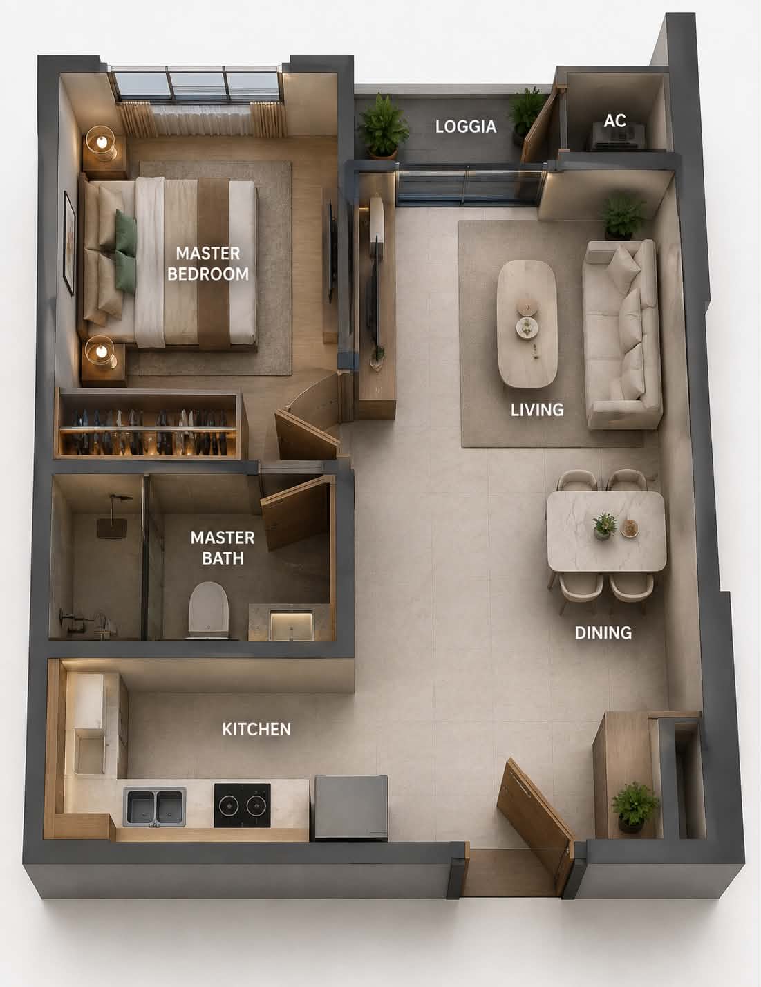 Cho thuê căn 1 phòng ngủ nội thất nguyên bản — ảnh 1