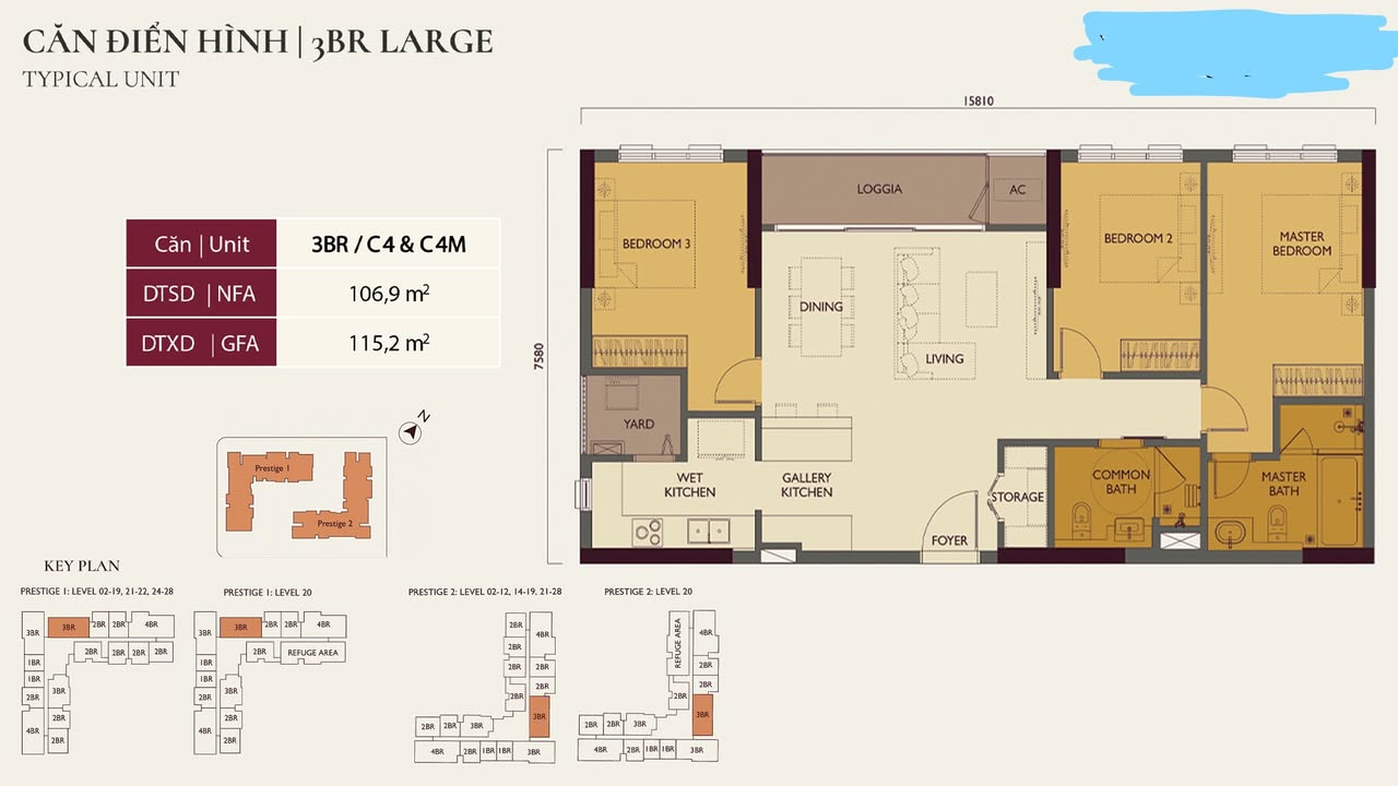 Bán Lumi đã có căn 3PN 115m2 toà P2, g.iá bán bằng HĐMB 8 tỷ — ảnh 3